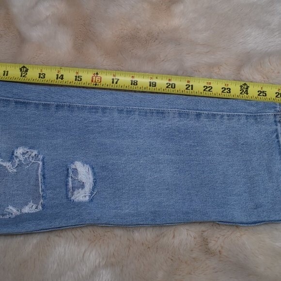 Vervet High Rise Super Destroyed Distressed Jeans Size 27 Blue Denim - Picture 13 of 16